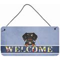 Caroline's Treasures Wire Haired Dachshund Dapple Welcome Wall or Door Hanging Prints Multicolored 8x12