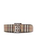 Burberry Reversible Monogram Motif Vintage Check Belt 1.4 Width Archive Beige