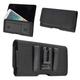 DFV mobile Case Metal Belt Clip Horizontal Textile and Leather with Card Holder for Tesla Smartphone 6 Black
