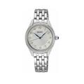 Seiko Silver Dial Blue Hands Stainless Steel Bracelet Ladies Watch, Silver, Women