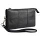 DFV mobile Genuine Leather Case Handbag for Alcatel OT 6030D One Touch Idol Black