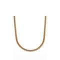 Love GOLD 9ct Gold Pave Curb 18 Inch Chain Necklace, Gold, Women
