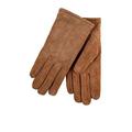 TOTES One Point Suede Gloves - Tan, Tan, Size M, Women