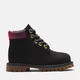 Timberland Premium 6 Inch Boot For Toddler In Black With Pink Black Kids, Size 7