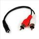 StarTech.com (6 inch) Stereo Audio Cable - 3.5mm Female to 2x RCA Male