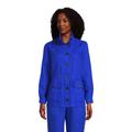 Long Linen Jacket, Women, size: 20, regular, Blue, Linen, by Lands' End