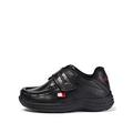 Kickers Infant Reasan Strap School Shoes - Black, Black, Size 7 Younger