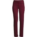 Straight Leg Jeans, Mid Rise, Women, size: 28/32, plus, Red, Cotton-blend/Poly-blend, by Lands' End