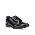 Start-rite Girls Brogue Pri Patent Leather Lace Up School Shoes - Black Patent, Black Patent, Size 2 Older