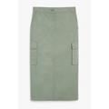 Cargo maxi skirt - Green