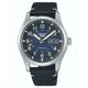 Seiko 5 Sports Field Military Watch Automatic Blue Dial Black Leather Strap Mens Watch SRPG39K1