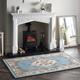 67X127 Shensi Blue Half Moon Rug