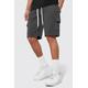 Mens Grey Tall Cargo Short With Extended Drawcords, Grey