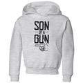Son Of A Gun Kids' Hoodie - Grey - 5-6 Years - Grey