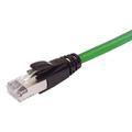 L-Com Trd695Apgrn-2 Plenum Rated Shielded Category 6A Cable, Rj45 / Rj45, 23Awg Solid, Green 2.0Ft