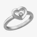 Chopard Happy Diamonds 18ct White Gold Diamond Heart Ring 82A054-1110 (53)