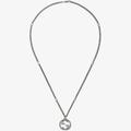 Gucci Interlocking Sterling Silver Pendant Necklace YBB67865100100U