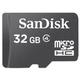 Sandisk microSDHC 32GB. Capacity: 32 GB Flash card type: MicroSDHC Flash memory class: Class 4 Write speed: 4 MB/s. Protection features: Freeze resistant Shock resistant Water resistant Product colour: Black