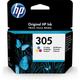 HP 305 Tri-color Original Ink Cartridge. Cartridge capacity: Standard Yield Colour ink type: Dye-based ink Supply type: Single pack Colour ink page yield: 100 pages Colour ink volume: 2 ml Quantity per pack: 1 pc(s)