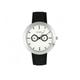 Simplify Unisex The 6100 Canvas-Overlaid Strap Watch w/ Day/Date - White Stainless Steel - One Size