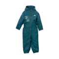 Trespass Baby Unisex Dripdrop Padded Waterproof Rain Suit (Teal) - Size 12-18M