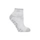 Heat Holders Womens Ladies 2.3 tog thermal low cut ankle slipper socks in 4 colours - Grey Nylon - Size 4-6.5