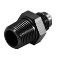 Automotive Plumbing Solutions Male To Male Adaptor JIC - Metric - 6 JIC To M10 X 1.5, Black, Anodised Aluminium, Black