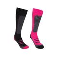 Trespass Womens/Ladies Janus II Ski Socks (Pack Of 2) (Cassis/black) - Multicolour - Size UK 3-6