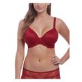 Freya Womens Expression Underwired Demi Plunge Moulded Bra - Ruby - Red Nylon - Size 32B