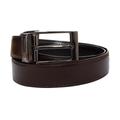 Kruze By Enzo Mens Black / Brown Reversible Leather Belt Stainless Steel - Size 2XL