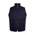 Grey Hawk Mens Quilted Gilet in Navy Cotton - Size 5XL