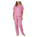 Slenderella Womens Pyjama PJ3134 - Pink Cotton - Size Medium