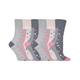 Gentle Grip Womens - 6 Pairs Ladies Non Elastic Socks - GG92 - Beige Cotton - Size UK 4-8