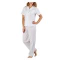 Slenderella Womens Pyjama PJ3233 - White Cotton - Size Medium