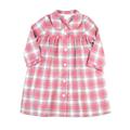 Mini Vanilla Girls Traditional Pink Check Cotton Night Dress - Size 5-6Y