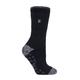 Heat Holders Womens - Ladies Non Skid Thermal Slipper Socks with Grips - Black Nylon - Size 4-6.5