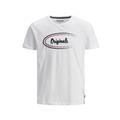 Jack & Jones Mens JACK&JONES casual cotton t-shirt crew neck short sleeve - White - Size X-Small