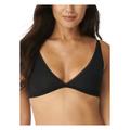 Sloggi Womens Ever Fresh Triangle Bralette - Black Cotton - Size Large