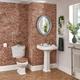 Legend - White Traditional Ceramic Close Coupled Toilet wc and Full Pedestal Bathroom Basin Sink - 2 Tap Hole Basin - Milano