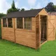 Forest Garden 10X6 Apex Dip Treated Overlap Wooden Shed With Floor