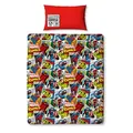 Marvel Comic Book Multicolour Single Bedding Set