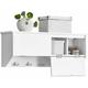 Wall Coat Rack Wall Shelf Wall Storage Cabinet Hallway Coat Rack,FHK24-W - Sobuy