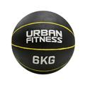 Urban Fitness Medicine Ball - 6KG - BLACK/YELLOW / 6KG