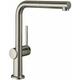 Hansgrohe Talis Kitchen Sink Mixer Tap Single Lever Pull Spout Stainless Steel - Silver