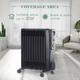 Black Oil Filled Radiator Portable Electric Heater Thermostat 11 Fin 2500W