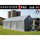 Dancover - Storage shelter Storage tent pro 3x8x2x2.82 m, pvc, Grey - Grey