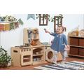 Natural Wooden Role Play Kitchen Set of 4 - Sink, Cooker, Washer and Storage Dresser - 550mm