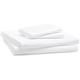 Polycotton Non Iron Percale 180 Thread Count Duvet Cover Set, White, Double - Linens Limited