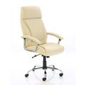 Penza Leather Executive Office Chair In Cream