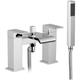 Orbit - Kano Bath Shower Mixer Tap Pillar Mounted with Kit and Wall Bracket - Chrome